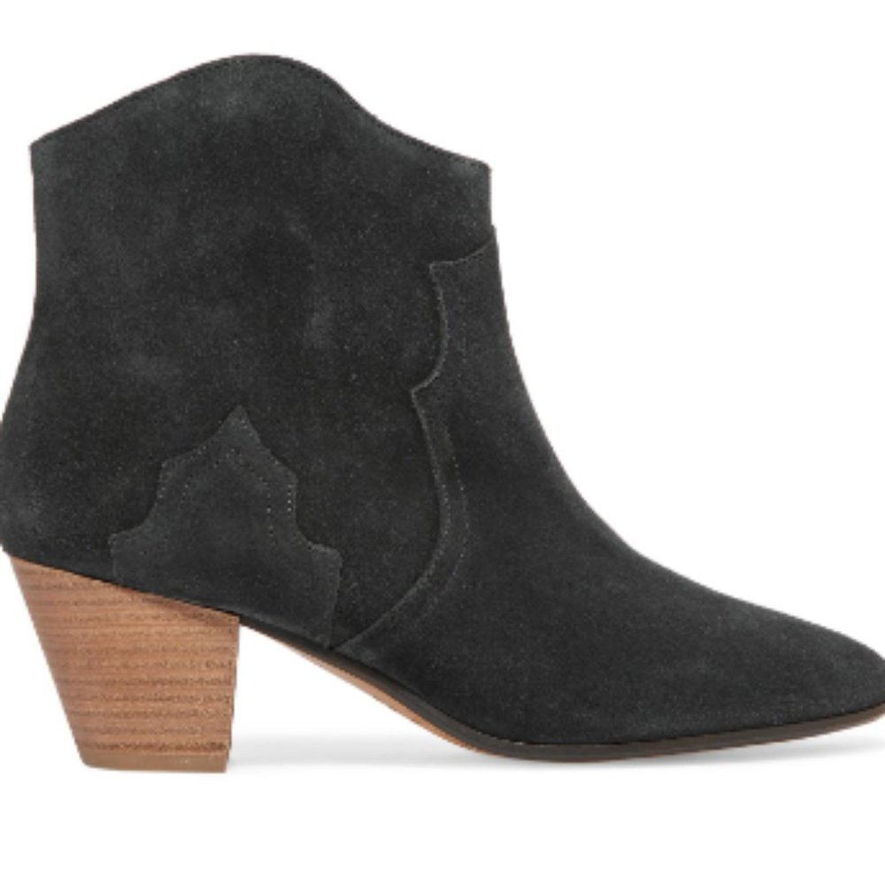 Isabel Marant Etoile Suede Leather Dicker Western Booties